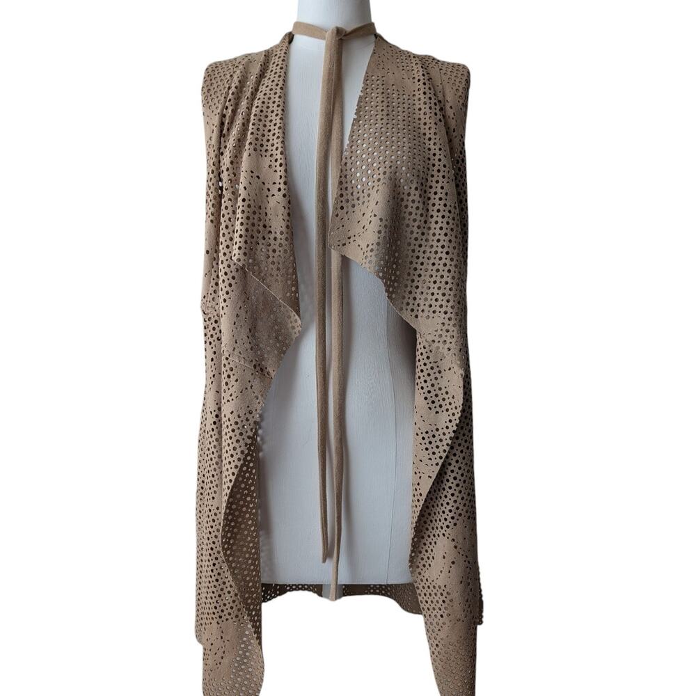 alberto makali faux suede vest